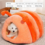 Caterpillar Pet Bed in orange