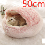 Fluffy Pet Bed Pink 50cm