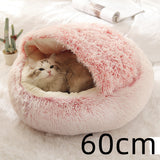 Fluffy Pet Bed Pink 60cm